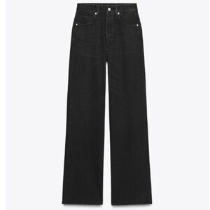 ZARA TRF HIGH RISE WIDE LEG JEANS